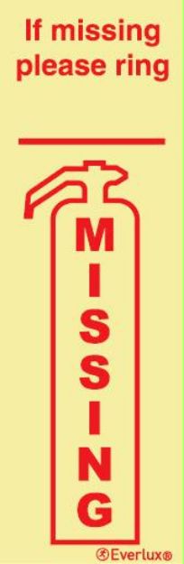 Fire-fighingequipment sign, photoluminescent vinyl